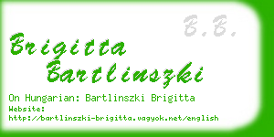 brigitta bartlinszki business card